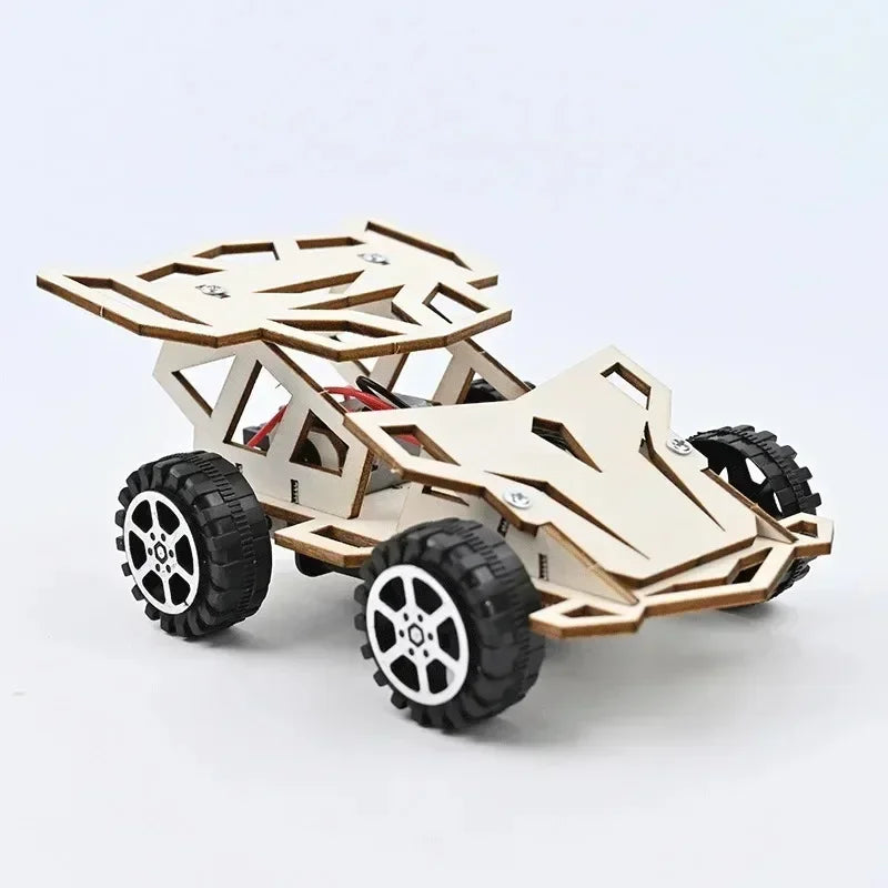 DIY Holz Fernbedienung Auto Holz Allradantrieb Racing Montage Wissenschaft Experiment Kits KINDER STEM Lernspielzeug