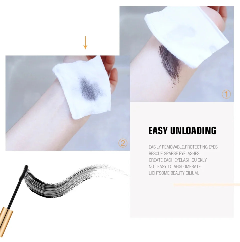 3D Mascara Verlängerung Schwarz Wimpern Wimpern Verlängerung Wimpern Pinsel Schönheit Make-Up Langlebige Gold Farbe Mascara