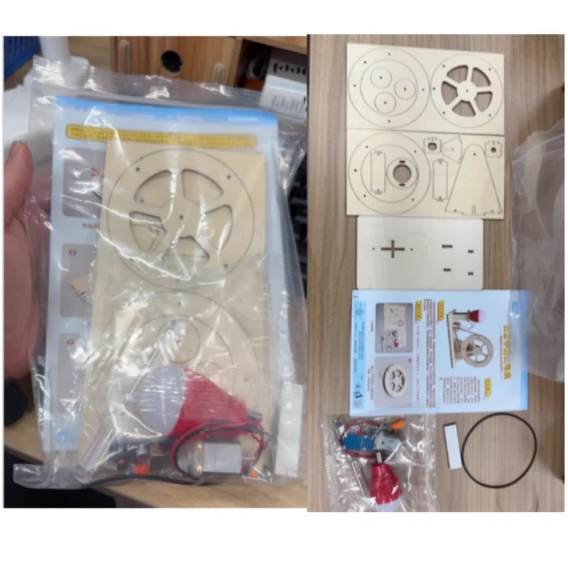 Mini DIY Handkurbel Generator Glühbirne STEM Wissenschaft Experiment Kit & Bildung Modell für Kinder Geschenk Spielzeug Lernprojekt