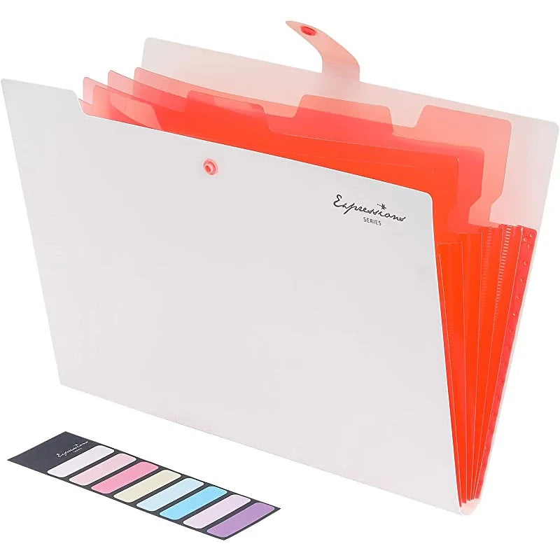 Fächermappe, 5 Taschenordner für Dokumente, tragbarer Papier-Organizer für Schulbürobedarf, A4-Format