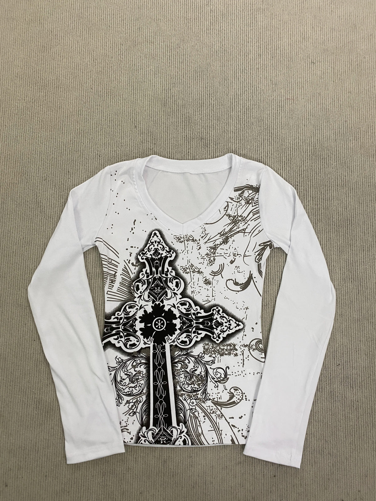 Koreanische Y2K-Stil Autumn-Winter-new Langarm-Top-Print Women Langarm-Top-T-Shirt daily Package