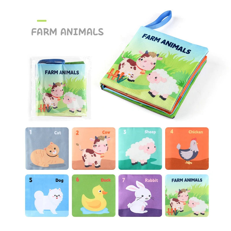 Weiche Baby Bücher Spielzeug Montessori 3D Touch fühlen sich kontrast reiche Stoff Buch sensorische frühe Lernspiele für Kinder Lernspiel zeug