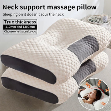 1PC Almohada Neck Kissen Helfen Schlaf Schützen Den Hals Zervikale Orthopädische Sojabohnen Faser Massage Haushalt SPA Kissen Zum Schlafen