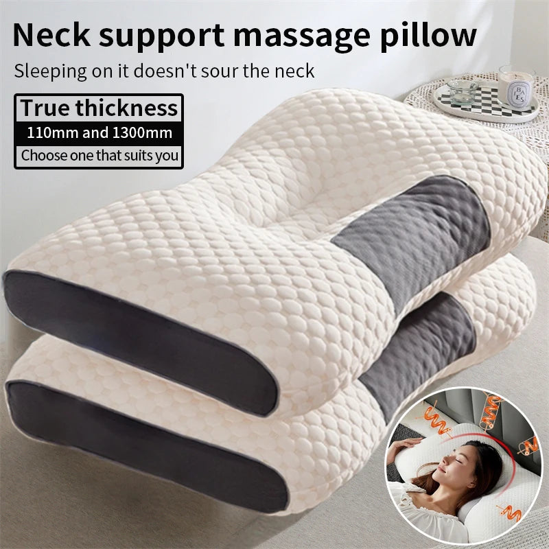 1PC Almohada Neck Kissen Helfen Schlaf Schützen Den Hals Zervikale Orthopädische Sojabohnen Faser Massage Haushalt SPA Kissen Zum Schlafen