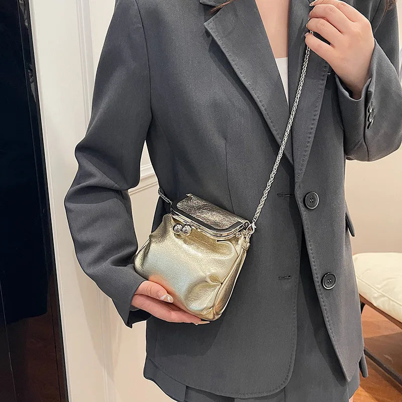 Trendy Koreanische Mode Mini Quadratische Tasche Vintage Streetwear Elegante Umhängetaschen Casual Y2k Ästhetische Schulter Handtaschen für Frauen
