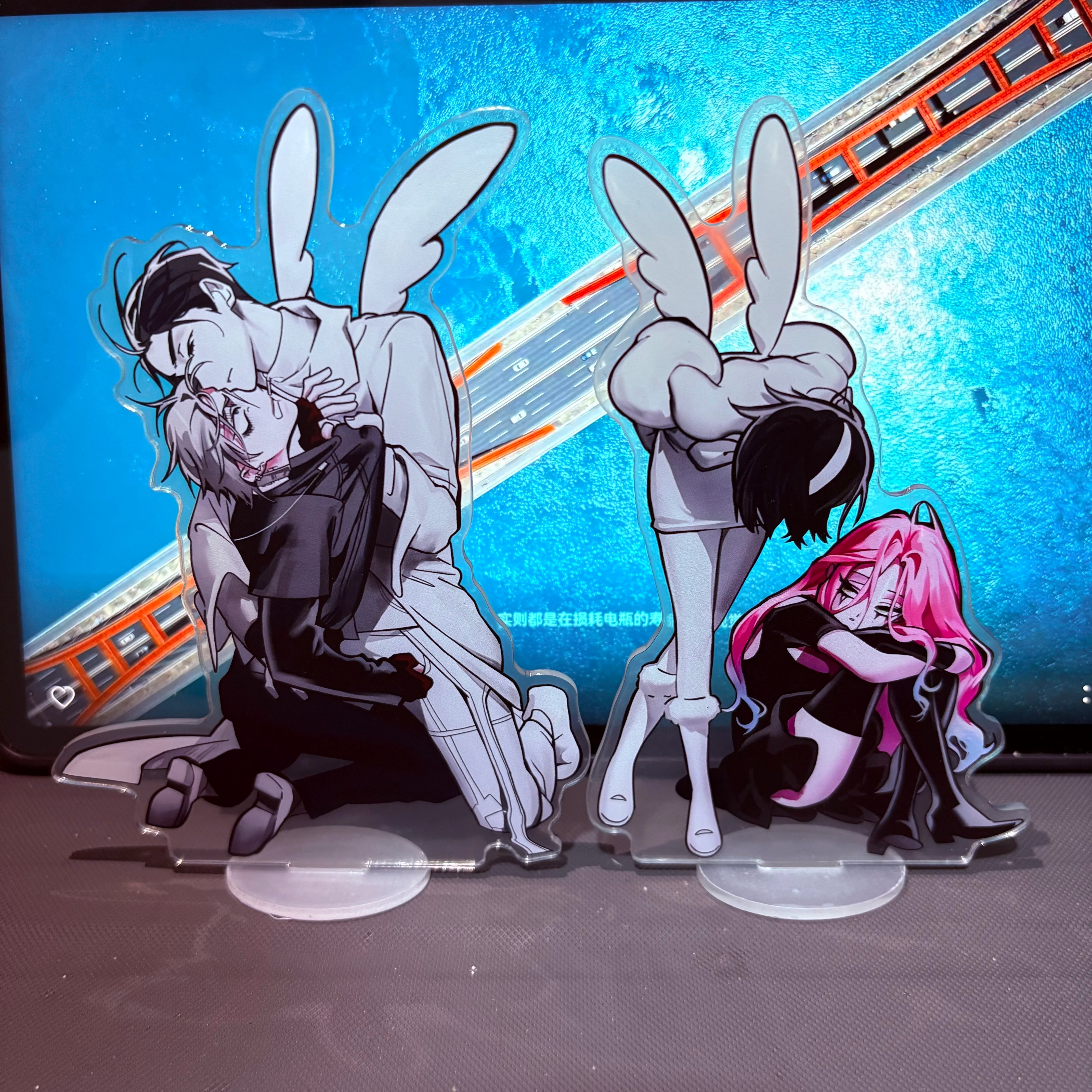 Anime Alien Bühne Acryl Action Fingure Stand Tisch Zimmer Dekoration Acryl Schreibtisch Display Ornament Geschenke Cosplay Requisiten