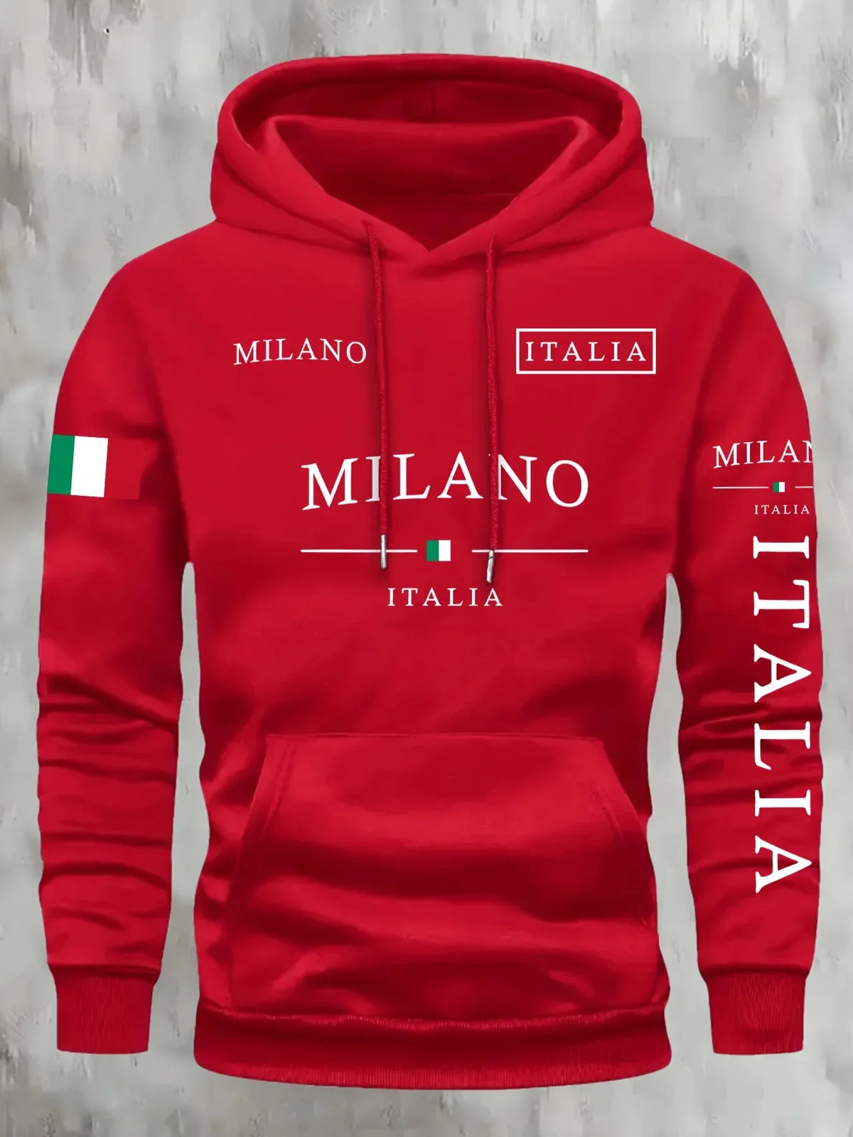 ITALIA MILANO Herren Damen Hoodie Outdoor Street Casual Sport Urlaub Trend Frühling Herbst Winter Paar Sweatshirt Top Kleidung