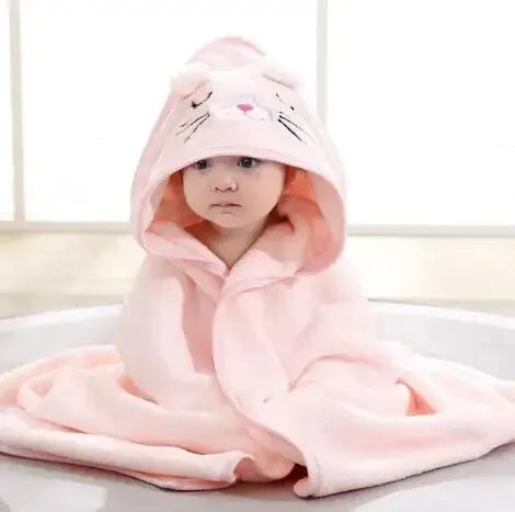 Kleinkind Bademantel Säuglings Bad Handtuch Junge Mädchen Decken Swaddle Mit Kapuze Cartoon Korallen Fleece Handtuch Decke Neugeborenen Kinder Bettwäsche