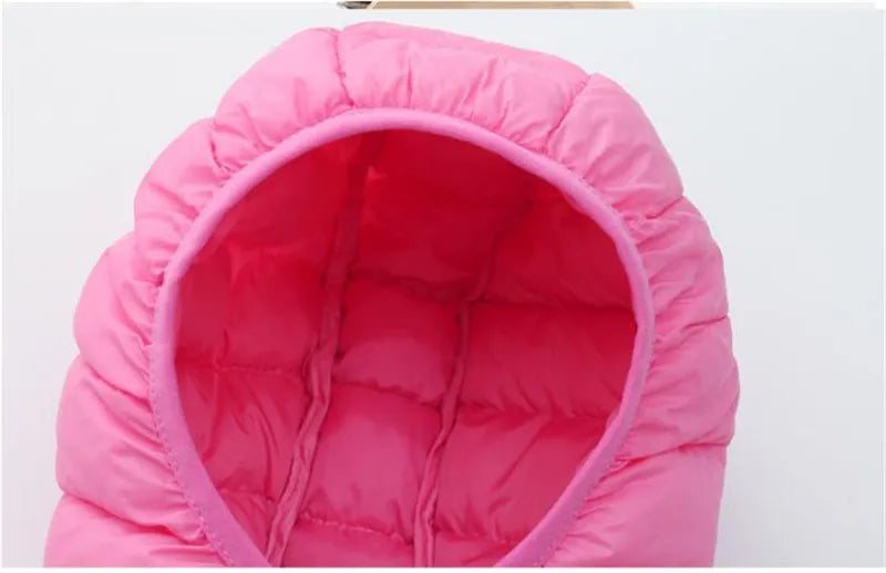 Kinder Junge Leichte Daunenjacke Herbst Winter Mäntel Kinder Mädchen Warme Kapuzenoberbekleidung Teenager Studenten Baumwollkleidung 6-14 Jahre
