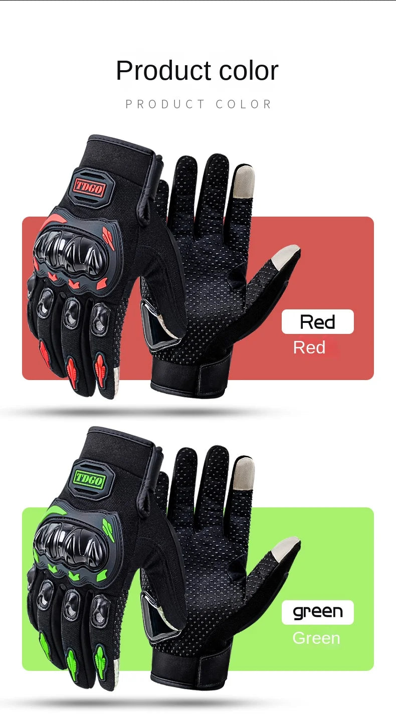 Sommer Motorrad Atmungsaktive Vollfinger Handschuhe Leder Schutzausrüstung Dirt Bike Sport Racing Reithandschuhe