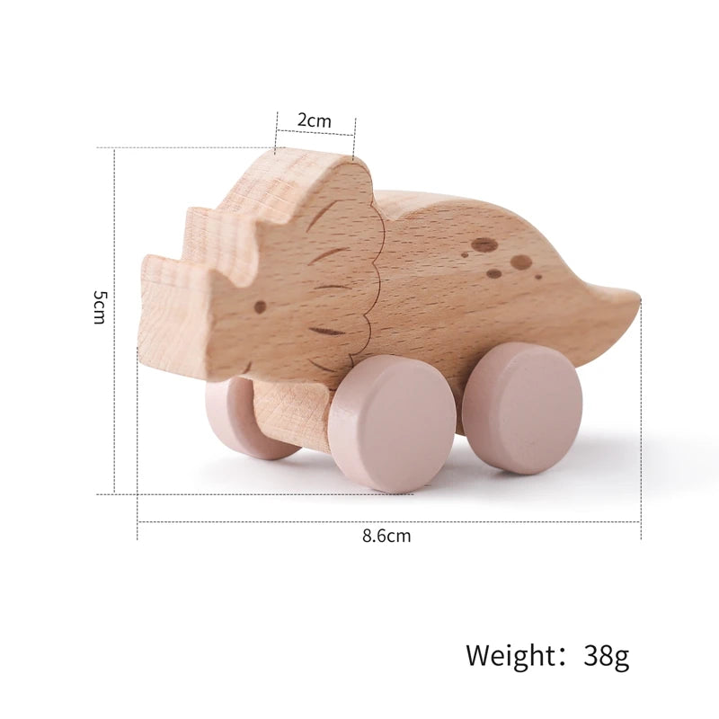 Hölzernes Dinosaurier-Auto-Spielzeug