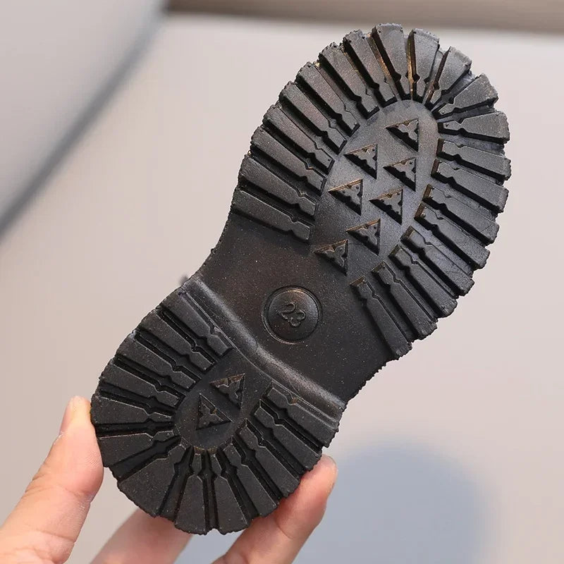 Kinder Kurze Stiefel Mode Jungen Schuhe Herbst Winter Leder Kinder Stiefel Rutschfeste Kleinkind Mädchen Stiefel Kleinkind Schneeschuhe