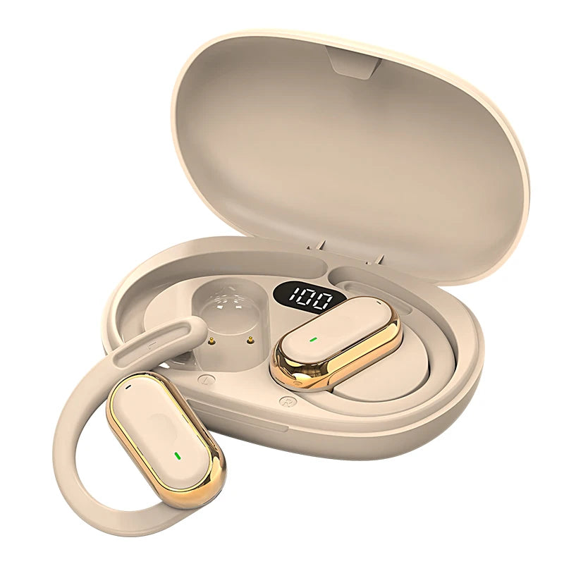 Bluetooth 5.4-Kopfhörer, IPX7, wasserdicht, 20 Stunden kabellose Kopfhörer mit ENC-Geräuschunterdrückung, Mikrofon, tiefer Bass, für Sport, Workout, Fitnessstudio