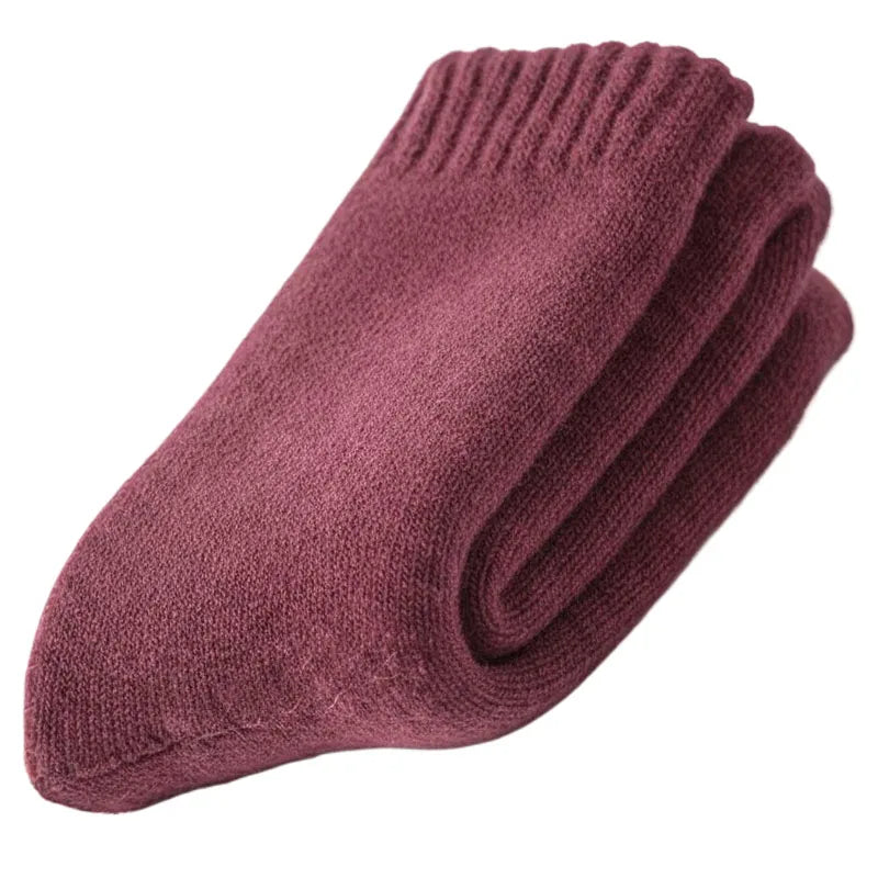 2026 Neue Winter-Supersocken, extra dick und warm, Wollsocken für Männer und Frauen, einfarbige Socken, Merinowollsocken gegen Kälte und Schnee, Frottee-Socken