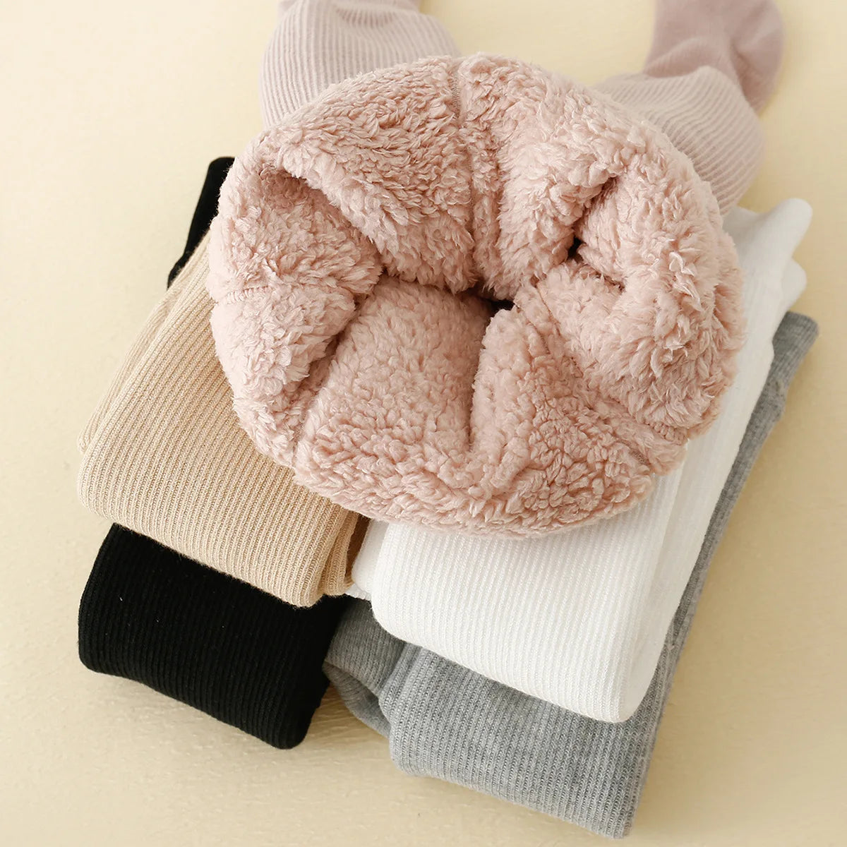 Winter Baby Mädchen Polar Fleece Gefütterte Gestreifte Leggings Plus Dicke Warme Baumwollstrumpfhose Kleinkinder Kinder Wärmehaltende Strumpfhose