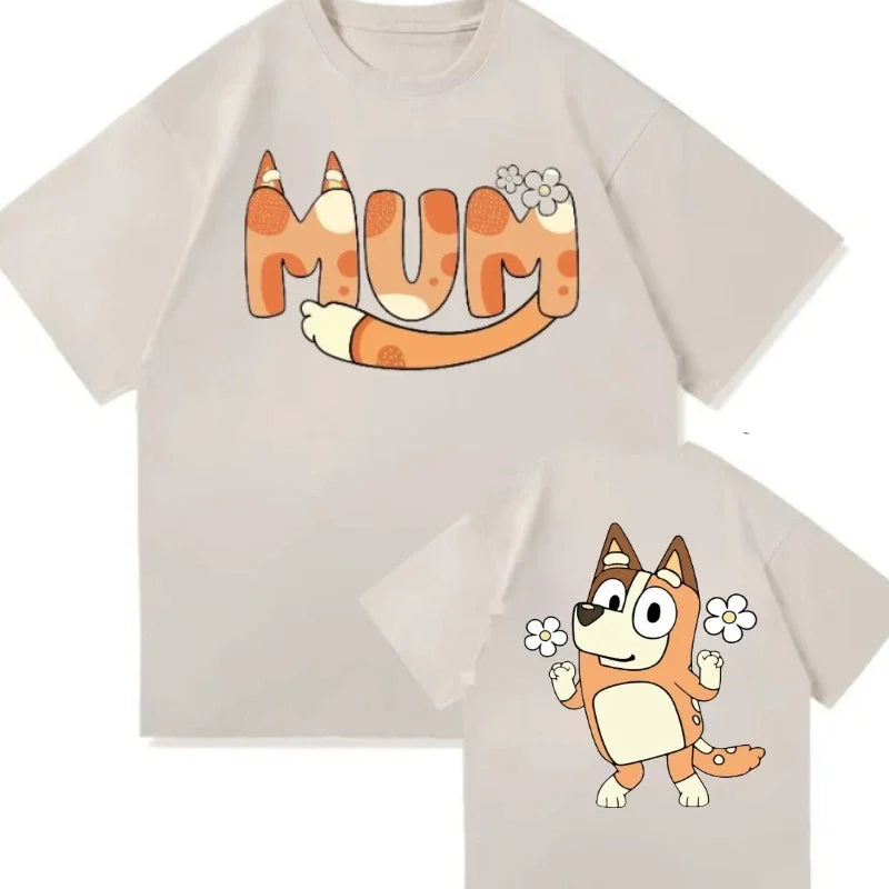 Bluey & Bingo Oversized Baumwoll-T-Shirt für Kinder