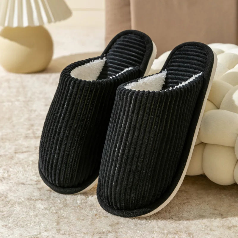 Winter warme Plüsch Herren Hausschuhe rutschfeste weiche Schuhe Komfort flache Ferse Indoor Schlafzimmer Paar Hausschuhe für Zuhause Schuhe im Herbst
