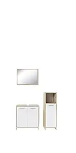 Bad Furniture-Set Oak rustikal Kiko, bestehend aus Badezimmer Mirror, Washbasinunterschrank - Platz for Nursing and Baduten
