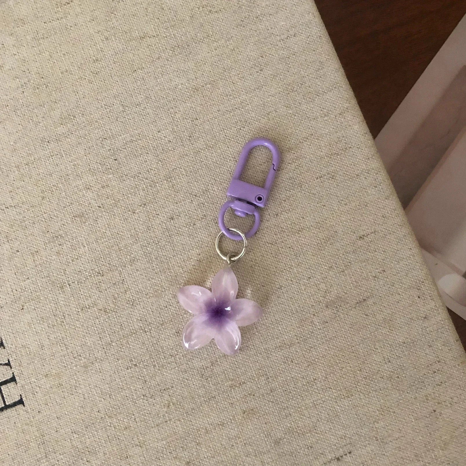 Transparenter Y2K-Schlüsselanhänger mit Blumenmuster, niedlicher ästhetischer Mehrzweck-Schlüsselhalter, Tasche, Kopfhörerhülle, Charm-Zubehör für Frauen und Mädchen