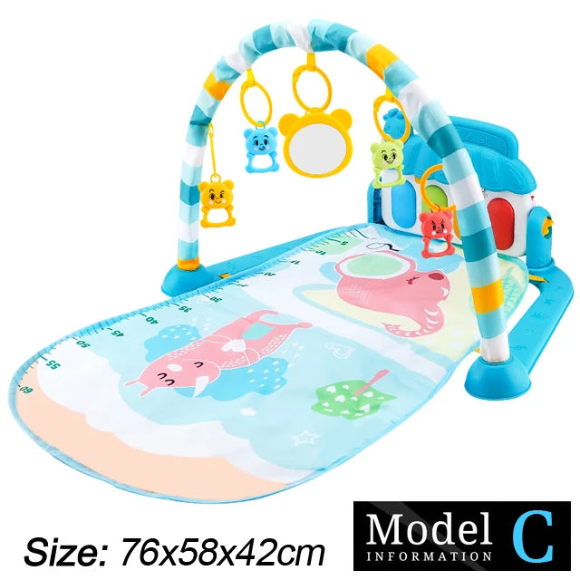 Baby Fitness Stand Music Play Gym Activity Toy Newborn Piano Crawling Blanket Pedal Play Pad Early Education 0-36 Months Gifts