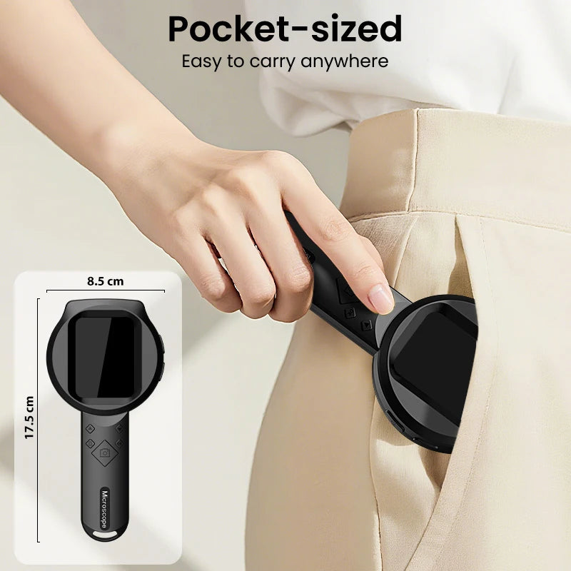 2.8'' IPS Digital Magnifier HD 1080P 100X Portable Microscope Handheld Magnifying for Electronics Repair Jewelry Inspection