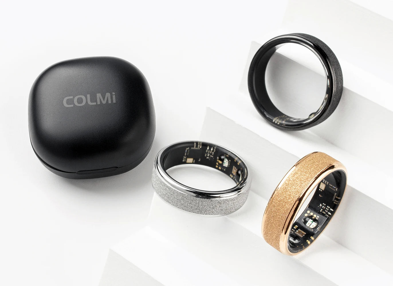 COLMI R10 Smart Ring mit Ladeetui für Männer und Frauen, Gesundheits- und Schlafmonitor, 5ATM wasserdicht, Multi-Sport-Modus
