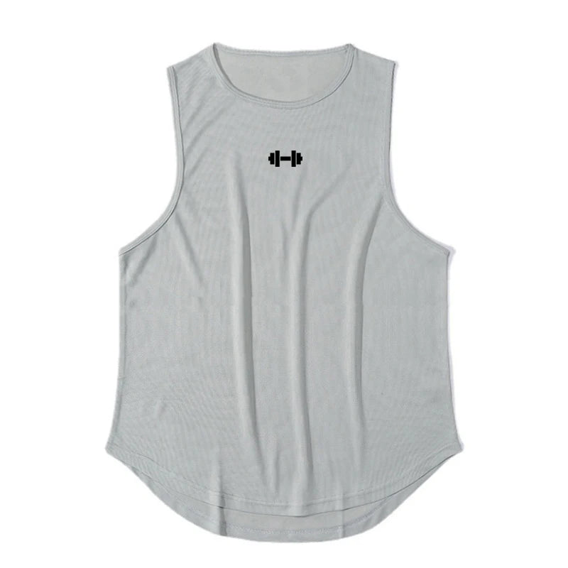 Sommer männer Gym Tank Top Fitness Training Kleidung Schnell trocknend Lose Bodybuilding Ärmelloses Shirt Männer Mode Basketball Weste