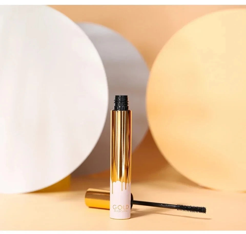 3D Mascara Verlängerung Schwarz Wimpern Wimpern Verlängerung Wimpern Pinsel Schönheit Make-Up Langlebige Gold Farbe Mascara
