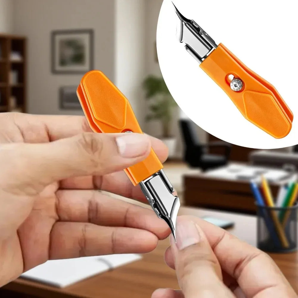 25 °   Nagelknipser mit schräger Kante, breite Öffnung, Edelstahl, professionelle Werkzeuge für eingewachsene Zehennägel, Adlerschnabel, schräge Zehennagelschneider