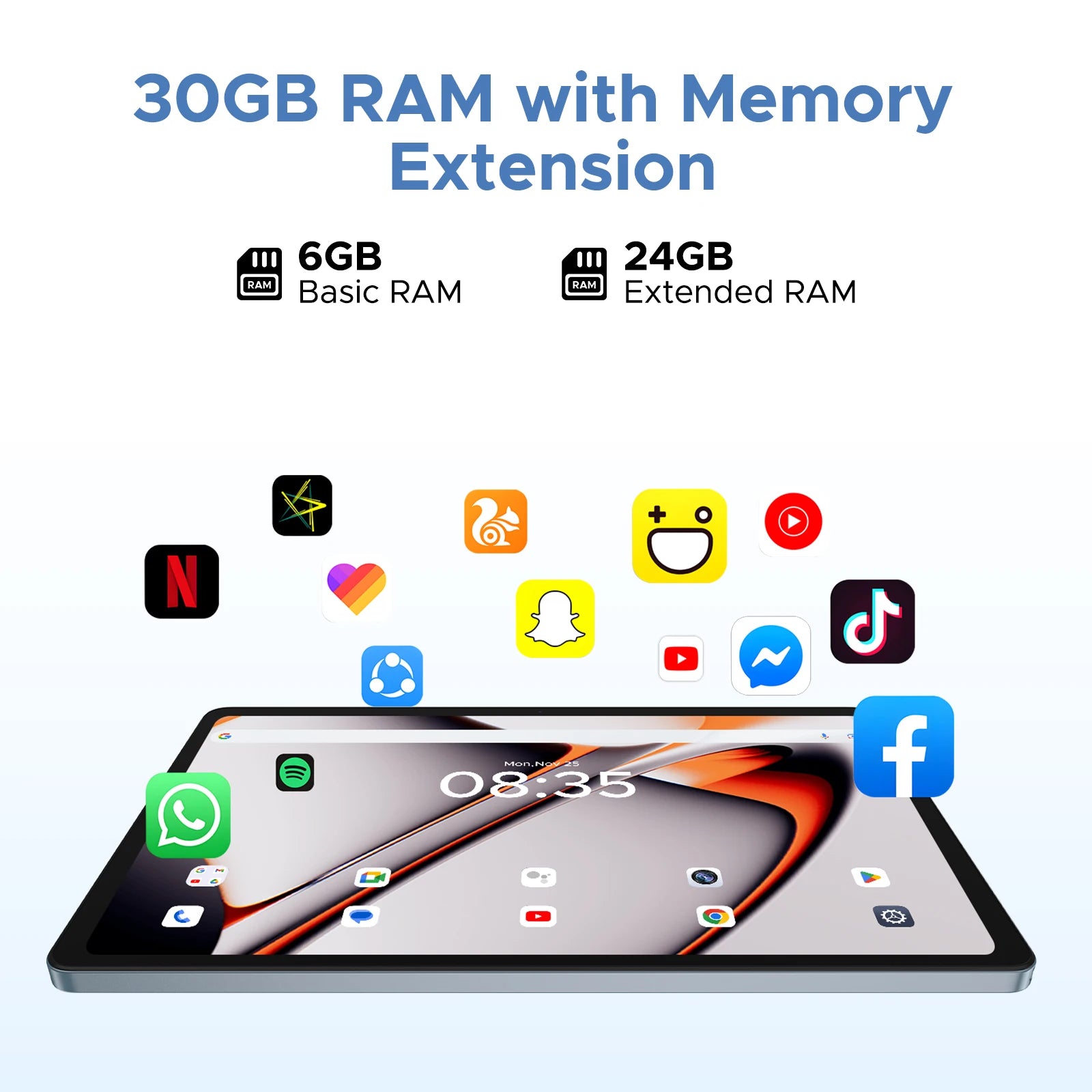 Globale Version DOOGEE U11 Pro Android 16 Tablet-PC 11 Zoll Ultra-Clear 90Hz Display 30GB(6 + 24) 256GB mAh Akku Tablet