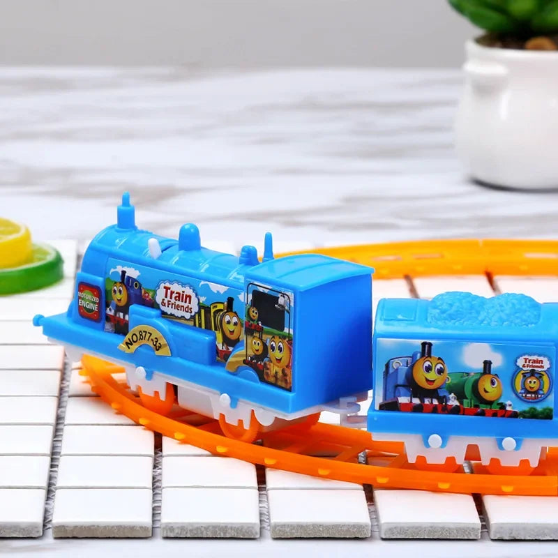 Neues Elektrisches Spielzeugeisenbahn-Set für Kinder mit Lernfunktion und Montagebahn