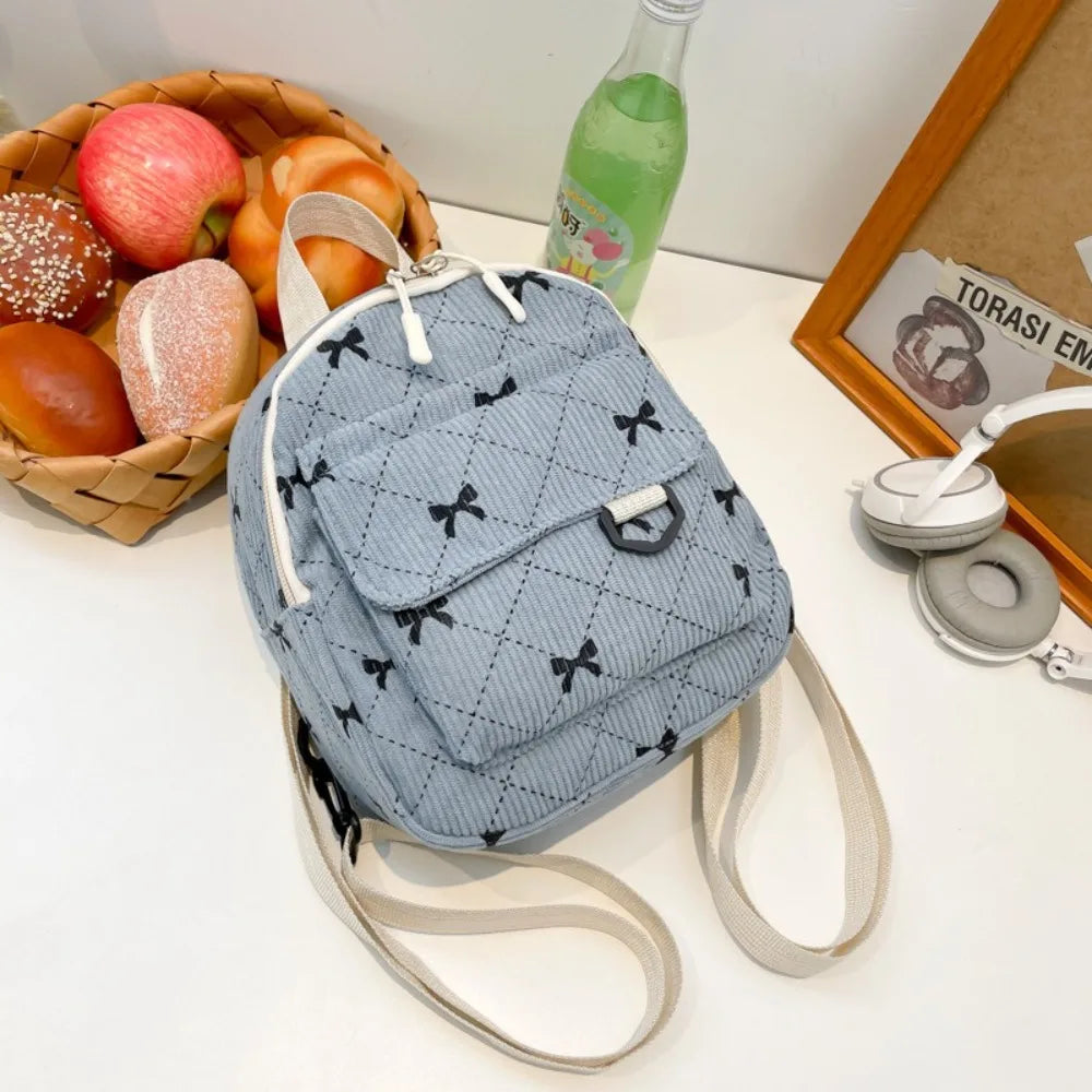 Mini Rucksack Süße Bowknot Gedruckt Schulter Tasche Reise Kosmetische Lagerung Tasche Koreanische Ins Student Bookbags Casual Rucksack