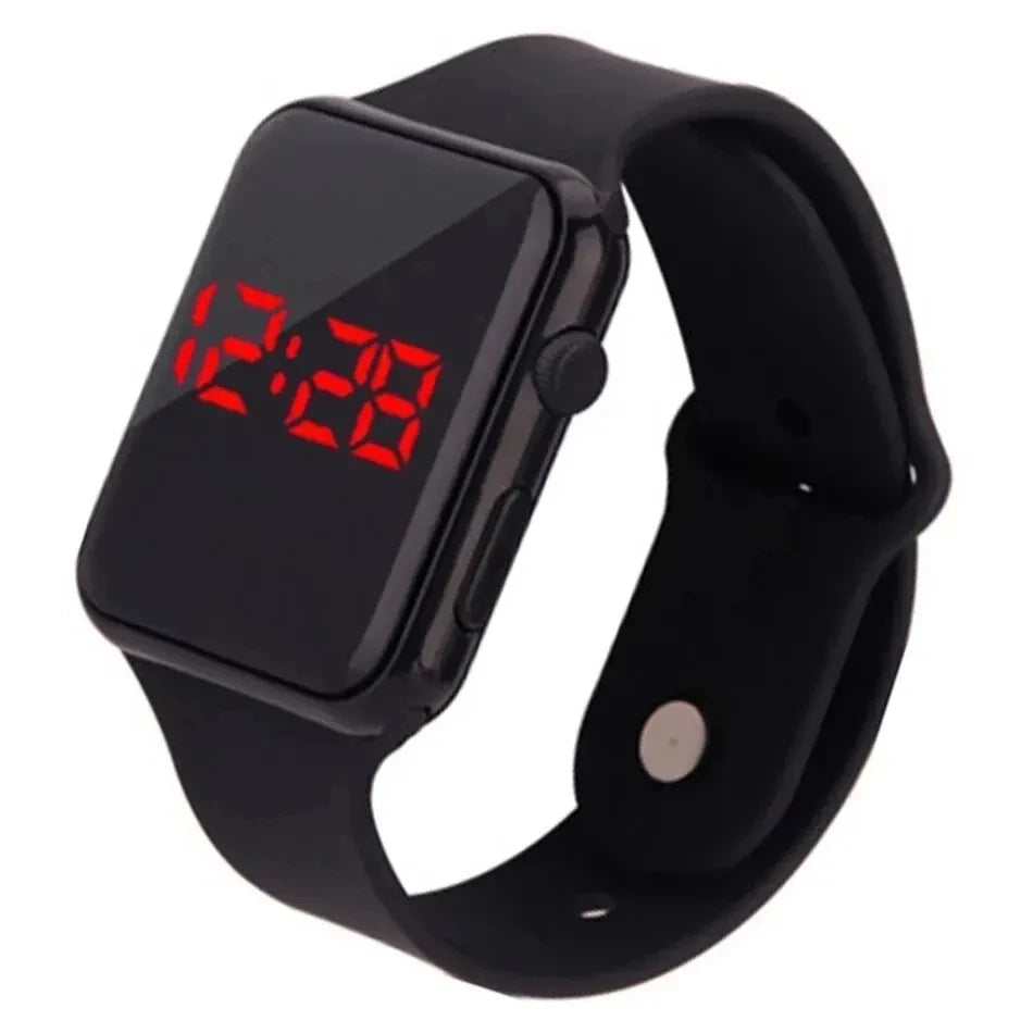 Einfache Digitaluhr für Männer Frauen Mode Sport LED Elektronische Uhr Schwarz Silikon Armband Casual Herrenuhr Reloj Hombre