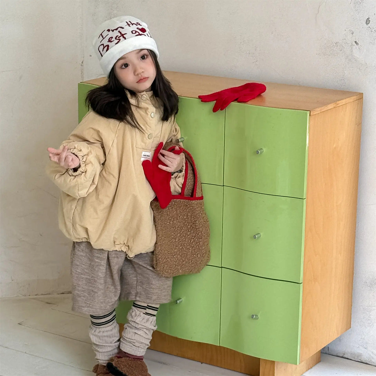 Kindermantel 2026 Winter Neuer Koreanischer Kapuzenmantel mit Wattierung Baby-Mädchen Brotjacke Oberbekleidung