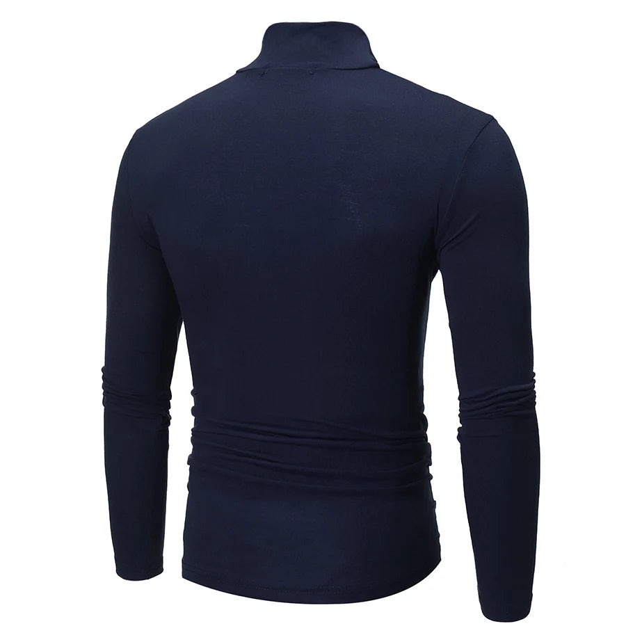 Thermo-Unterwäsche Tops Herren Winterkleidung Thermoshirt Herbst Herren Winterstrumpfhose Stehkragen Dünn Slim Fit Langarm T-Shirt