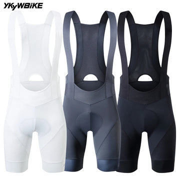 YKYWBIKE Radsport-Trägerhose für Herren Outdoor Rennrad-Sportunterwäsche mit Schwammpolsterung Fahrrad-Trägerhose Herren-Radsportbekleidung MTB-Shorts