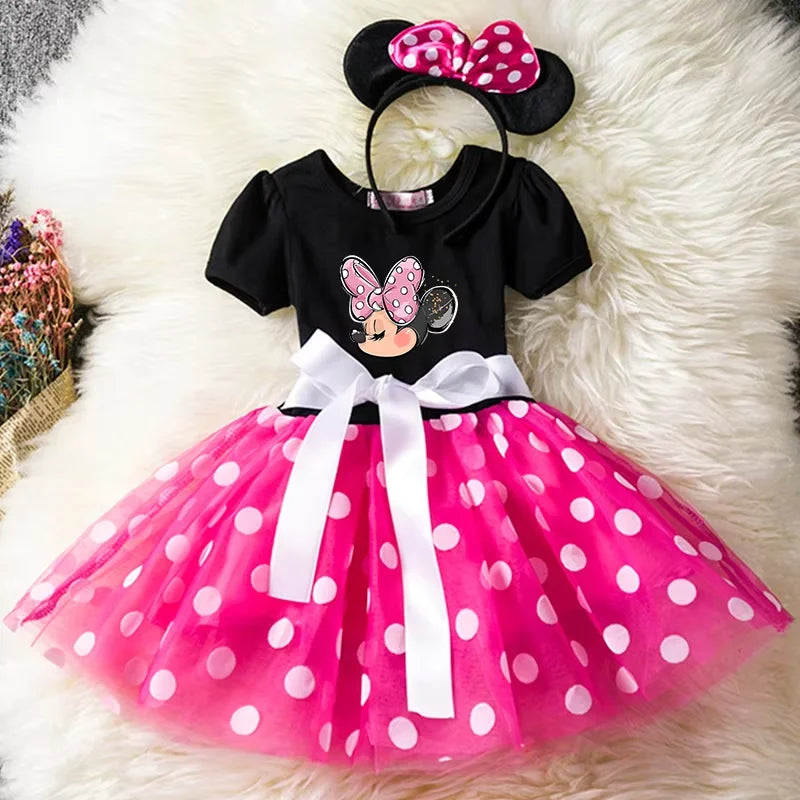 Mickey Minnie Mouse Baby Mädchen Cosplay Kostüm Kinder Fancy Polka Dot Kleid Prinzessin Kleid Kinder Geburtstag Party Kleidung Geschenk