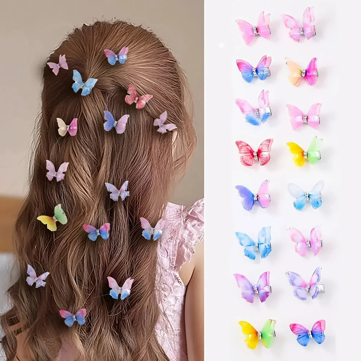 Butterfly Hair Clip Set
