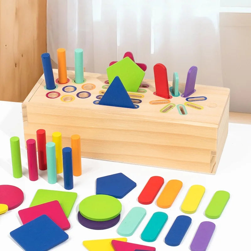 3D-Holz-Geometrie-Form-Spielzeug