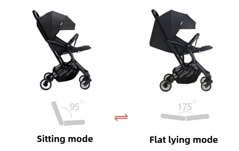 Kinderwagen für Neugeborene, leicht, faltbar, abnehmbar, sitzend und liegend, High-View-Baby-Doppelkinderwagen