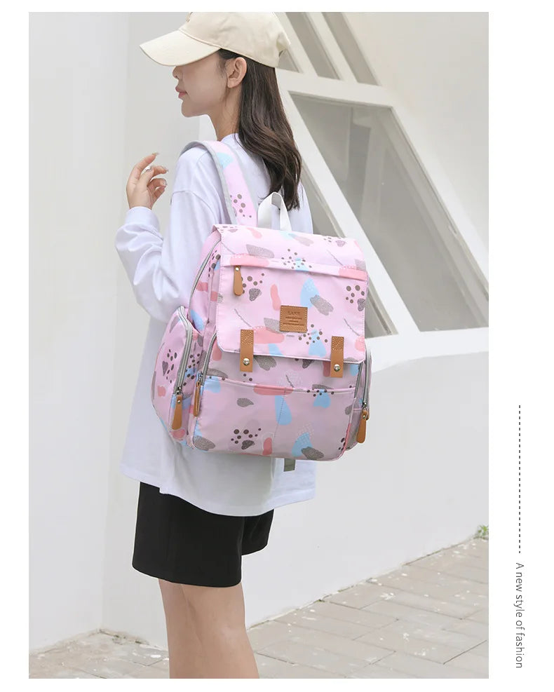Mama Tasche Nylon gedruckt Mode multifunktion ale Mutter und Baby Taschen gehen Baby Reisen große Kapazität Mutter Tasche Wickelt aschen bebe