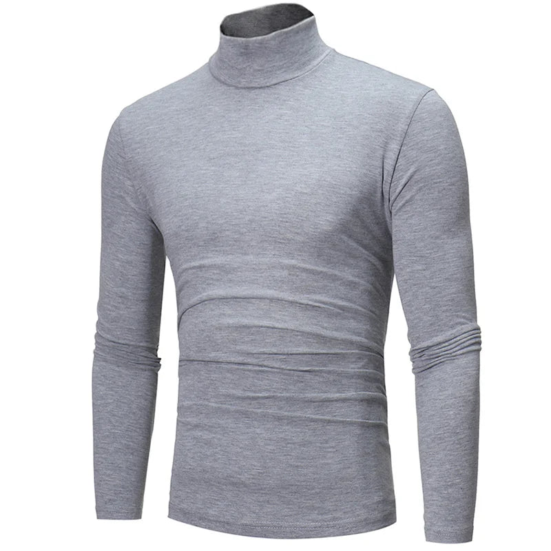 Thermo-Unterwäsche Tops Herren Winterkleidung Thermoshirt Herbst Herren Winterstrumpfhose Stehkragen Dünn Slim Fit Langarm T-Shirt