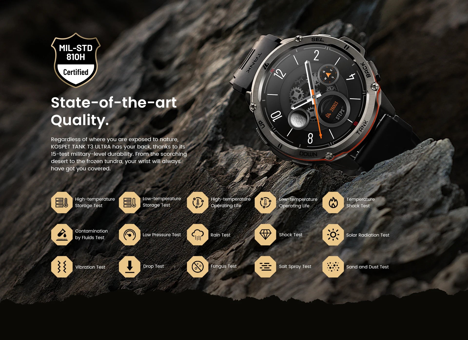 2025 KOSPET TANK T3 Ultra GPS Smart Uhr Für Männer Smartwatch Frauen 470 mAh Batterie Digitale Fitness AMOLED AOD Bluetooth uhren