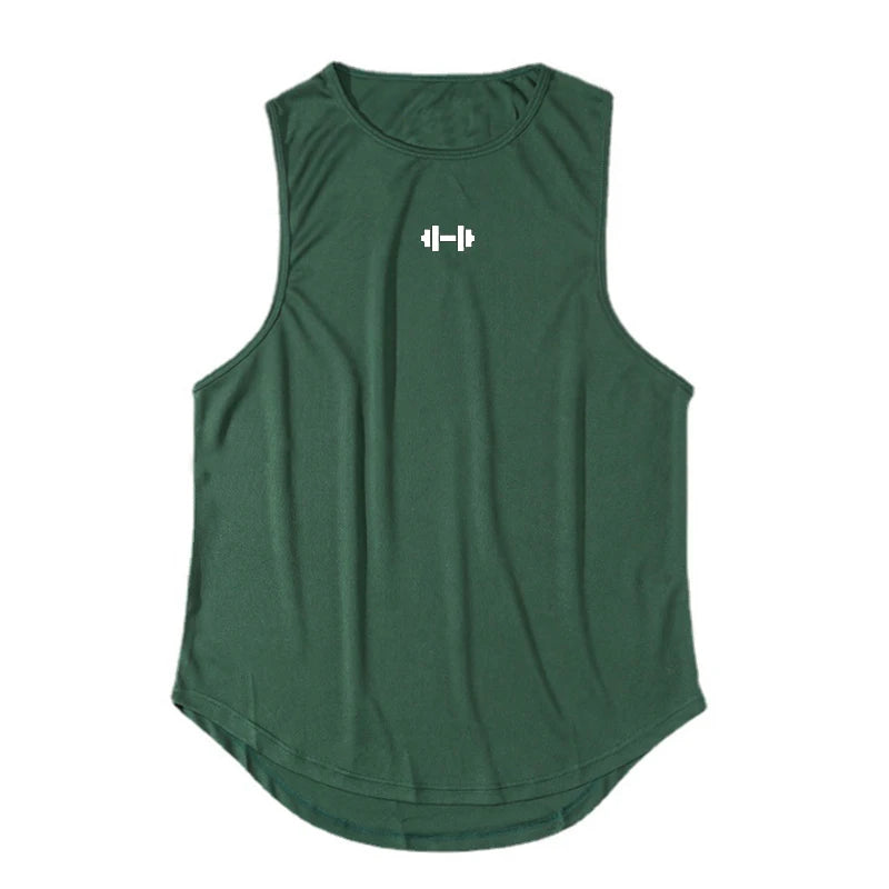 Sommer männer Gym Tank Top Fitness Training Kleidung Schnell trocknend Lose Bodybuilding Ärmelloses Shirt Männer Mode Basketball Weste