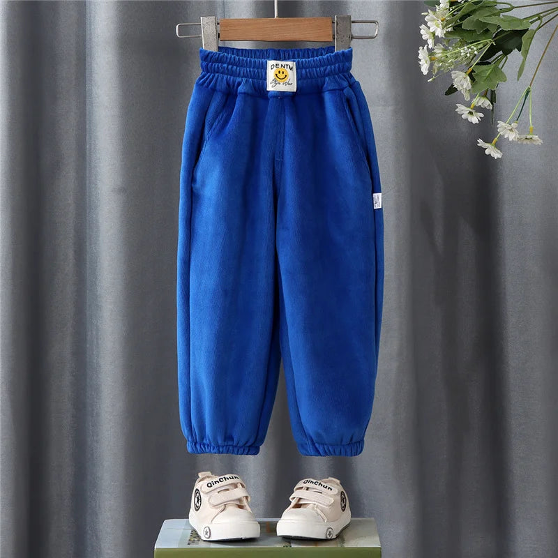Winter Jungen warme Hosen große Kinder dick plus Samthose Kinder gepolsterte Baumwolle lange Hosen Herbst Teen lässige Cordhose