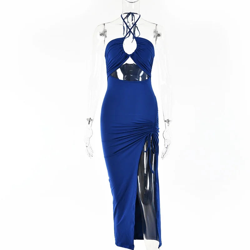 Ärmellose Sexy Weibliche Midi Backless Kleider Schlank Nacht Club Party frauen Kleid Bodycon Vestidos Elegantes Para Mujer