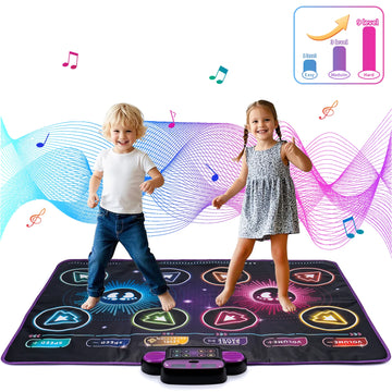 Elektronische Tanzmatte für Kinder, Tanzdecke, doppelter Spielermodus mit 9-stufigem Kinder-Bodenmusikdecke, Lernspielzeug, Kindergeschenke