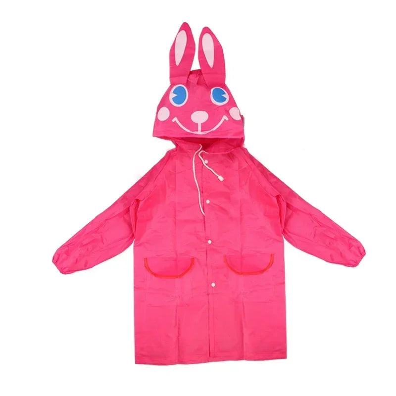 Kids Cartoon Animal Raincoat