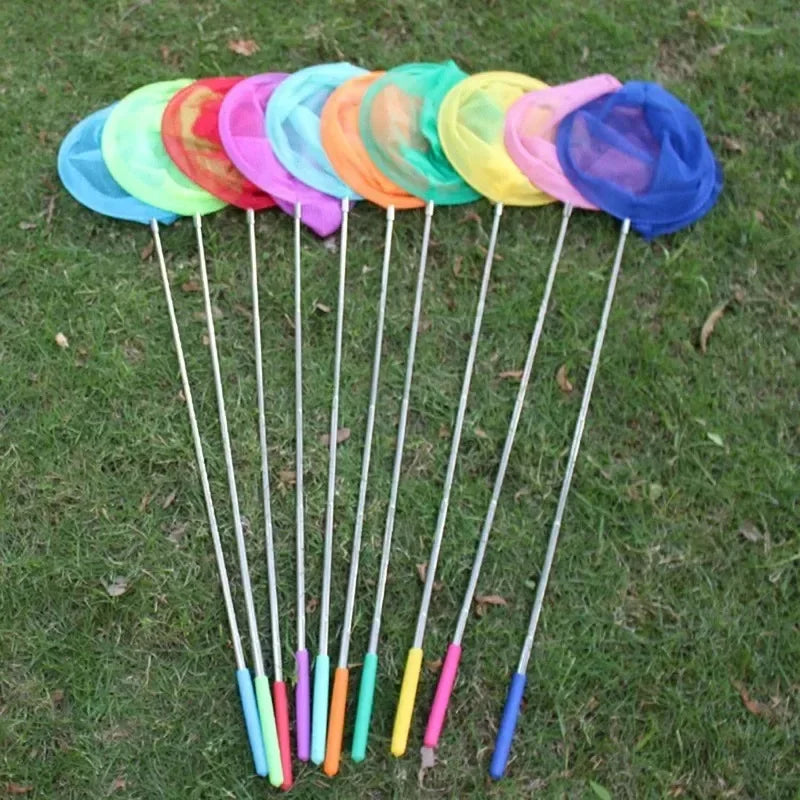 Einziehbares Fischernetz, Insekt, Schmetterling, Libelle, Netz, tragbares Fischernetz für den Außenbereich, lustiges Spiel, Angelspielzeug