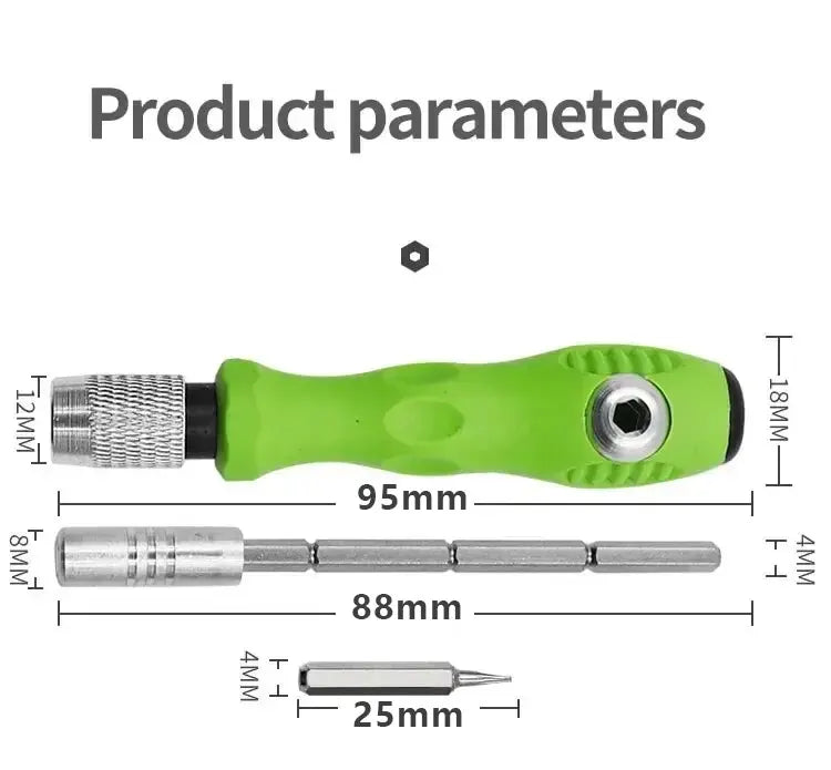 Mini 32-in-1 Präzisions-Schraubendreher-Set, magnetische Kreuzschlitz-Bits, multifunktionales Handreparatur-Werkzeug-Set für Telefon, Uhr, Brille, PC